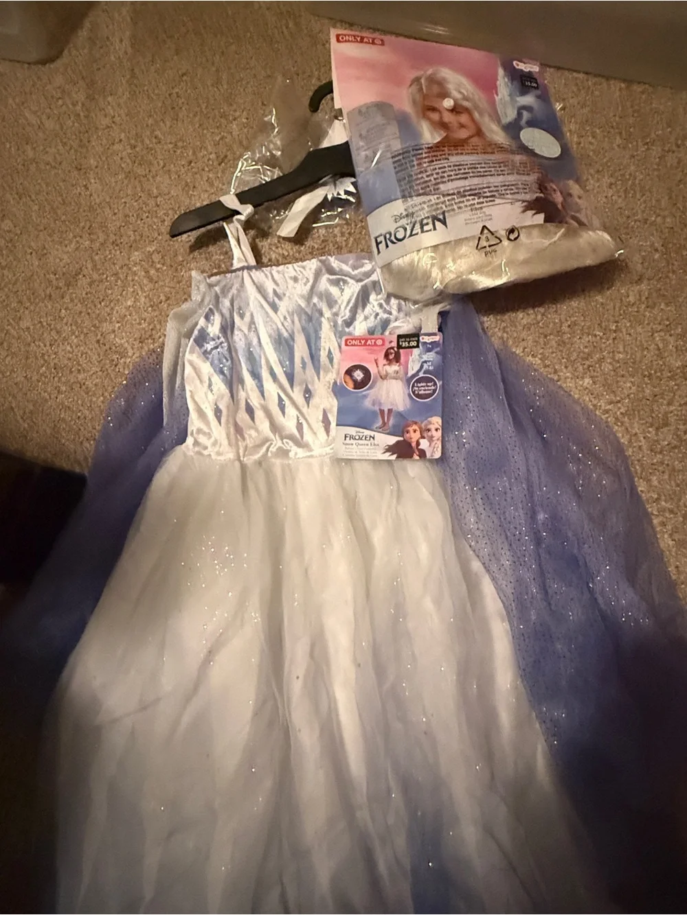 Disney Elsa-Inspired light up White and Blue Sparkle Dress Costume